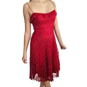 Betsey Johnson Red Lace Dress